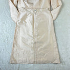 Completo Vintage Hampel Katalin 100% Seta Rosa Cipria Giacca e Gonna (S)