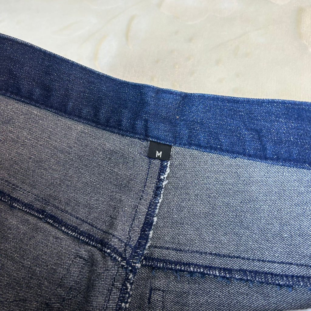 Jeans Donna Vintage Ricamati Blu Scuro Paillettes Y2K (M)