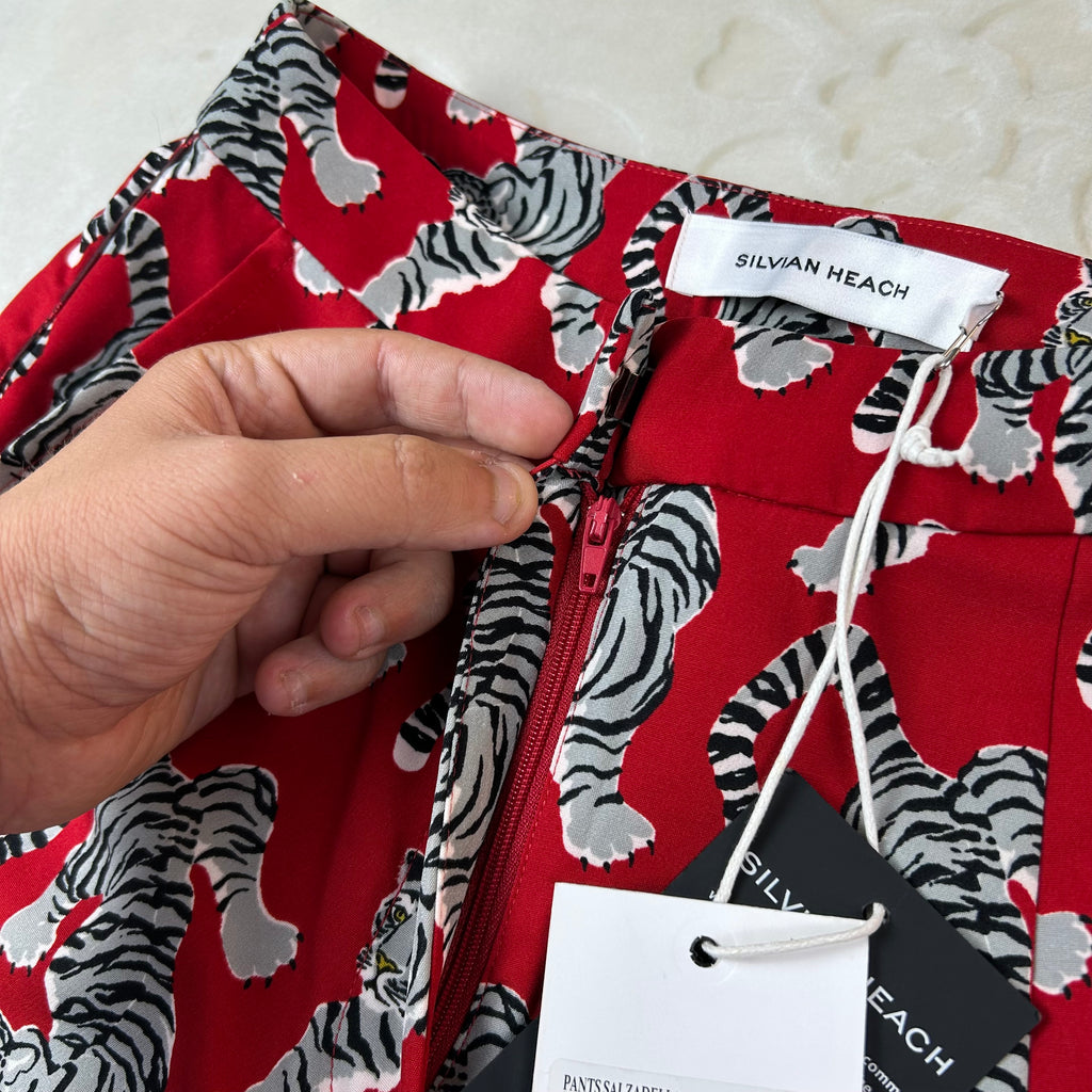 Pantalone Silvian Heach con Stampa Tigri Rosse 38 (XS)