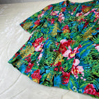 Completo da donna Vintage Tropicale in Viscosa con Gonna Floreale (S)