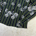 Camicia Vintage Donna Team Made in Italy Fantasia Floreale a Righe (44-M)