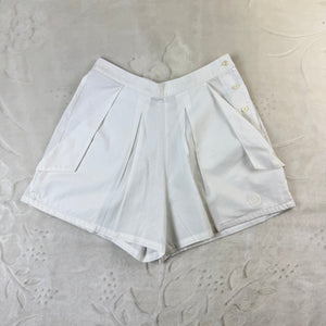 Sergio Tacchini Vintage pantaloncino Tennis Bianco (S-42)