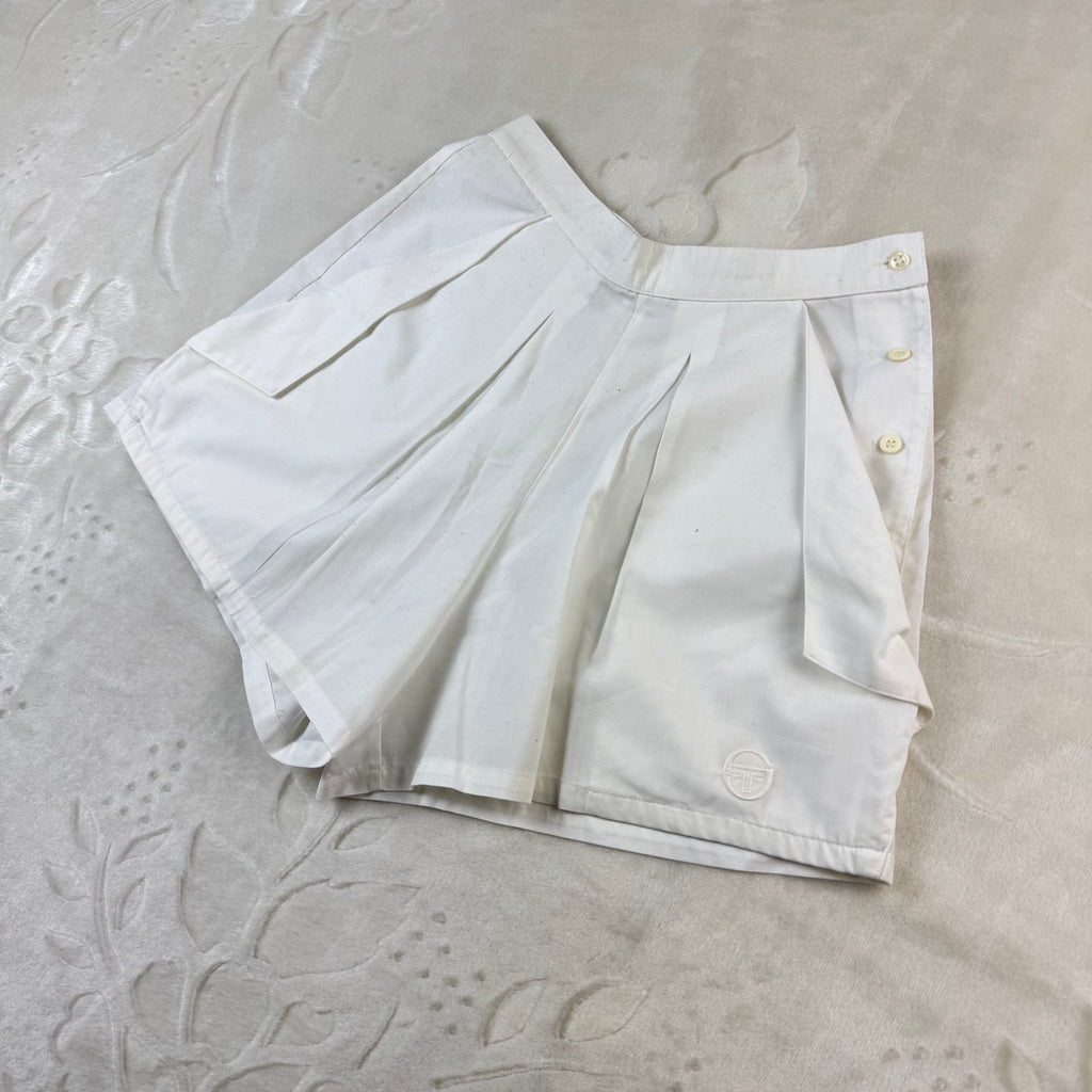 Sergio Tacchini Vintage pantaloncino Tennis Bianco (S-42)