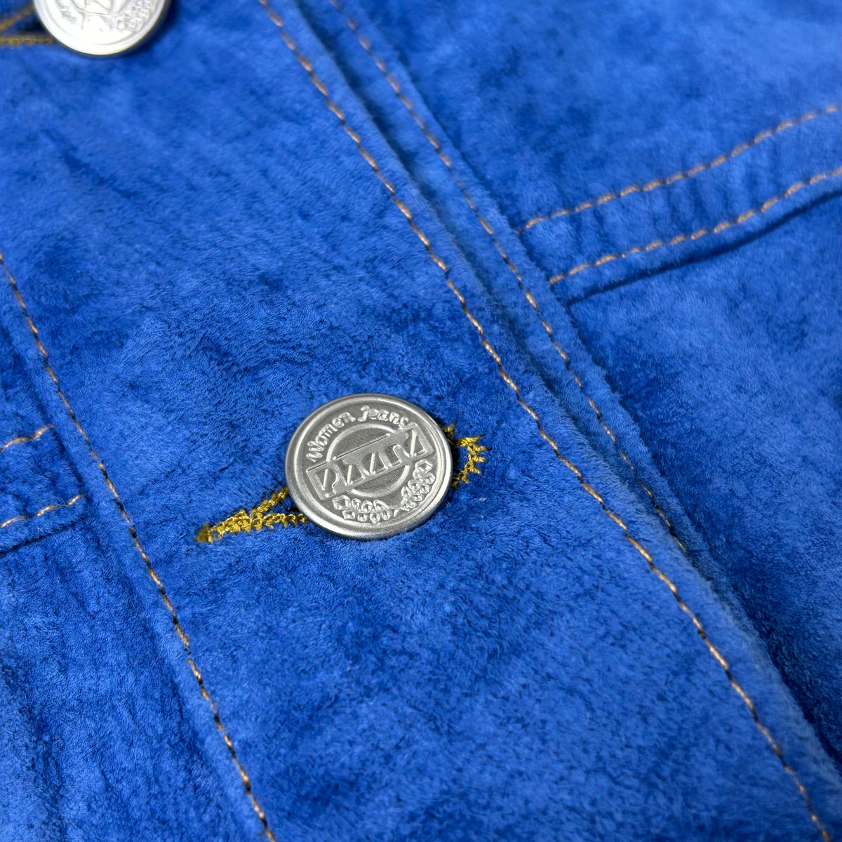 Gilet Vintage Phard in Camoscio Blu (XS)