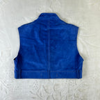 Gilet Vintage Phard in Camoscio Blu (XS)