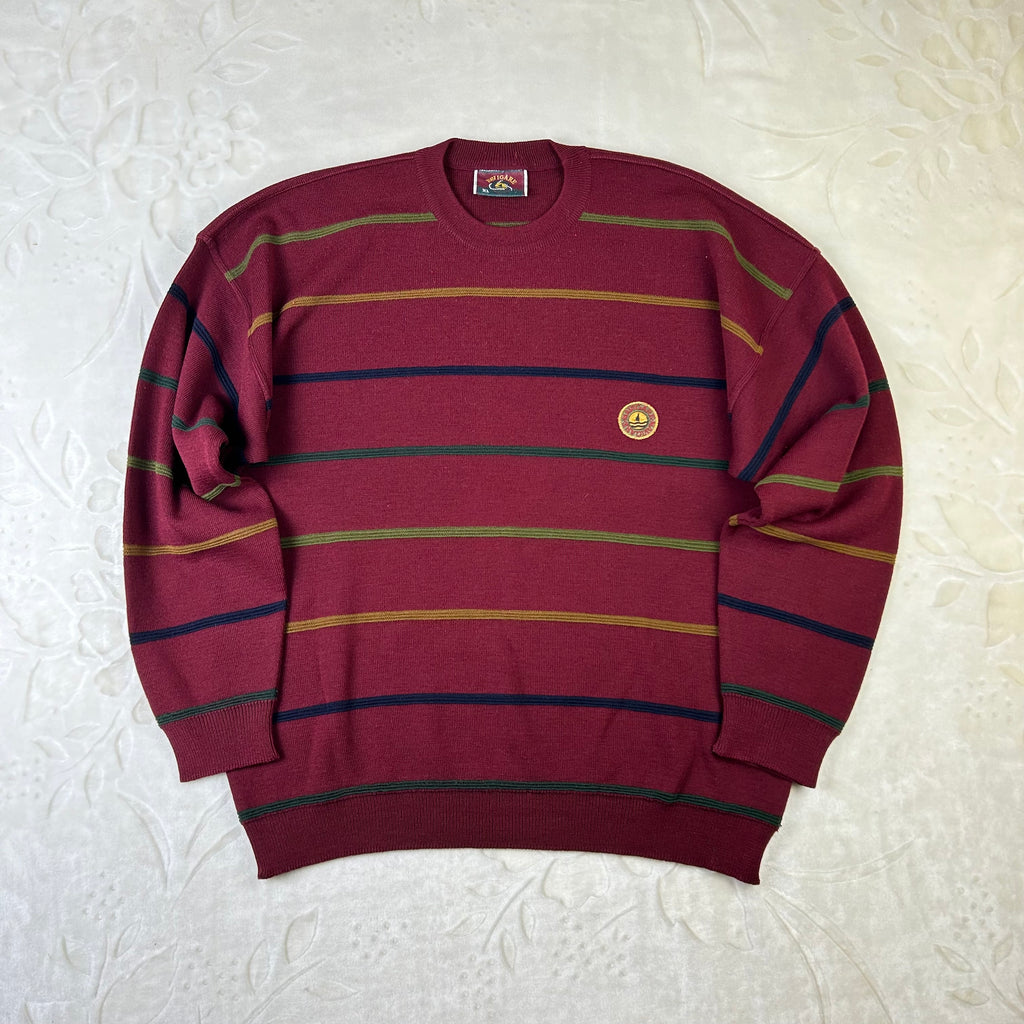 Maglione Navigare Vintage Bordeaux a Righe (XL)