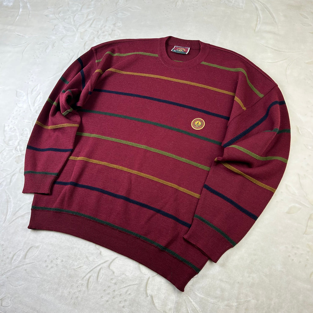 Maglione Navigare Vintage Bordeaux a Righe (XL)