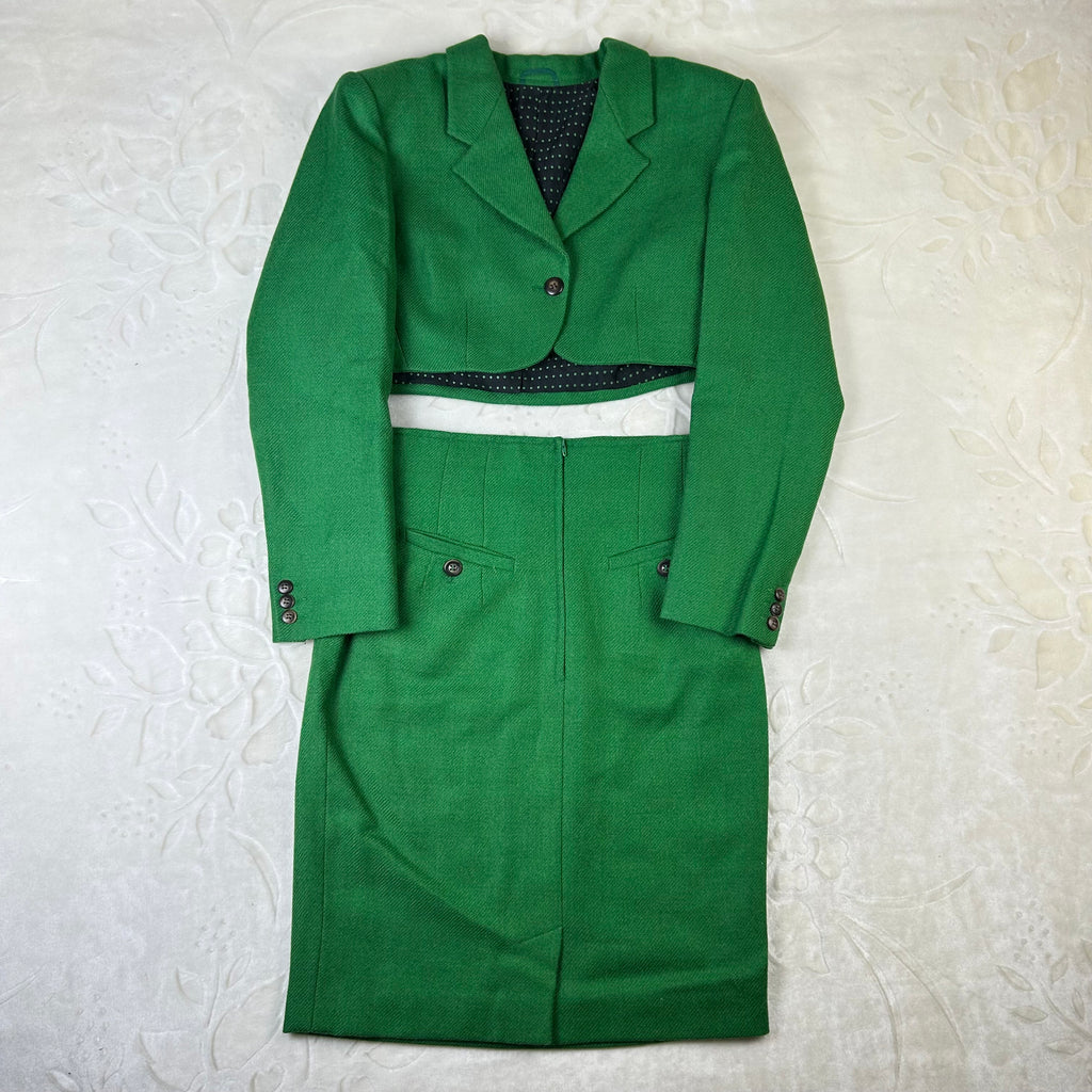 Completo Vintage da donna Sportmax Verde Made in Italy (42-S)