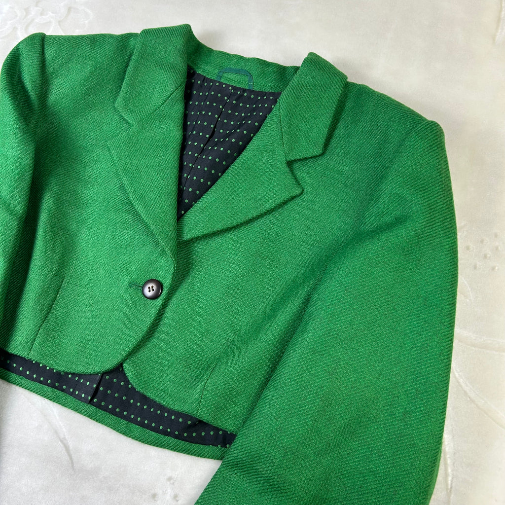 Completo Vintage da donna Sportmax Verde Made in Italy (42-S)
