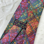 Cravatta Daniel Levil in 100% seta fantasia astratta multicolore Made in Italy