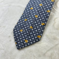 Cravatta Ghilardini 100% Seta Made in Italy Fantasia Floreale Grigia