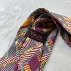Cravatta Vogue 100% Seta Fantasia Geometrica Made in Italy