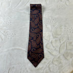 Cravatta Diego Palazzo Milano 100% Seta Paisley Blu Bordeaux Made in Italy