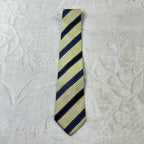 Cravatta Lucien Solari Vintage 100% Seta Regimental Beige Blu Verde Made in Italy