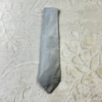 Cravatta Pal Zileri Vintage 100% Seta Grigio Argento Fantasia Chevron