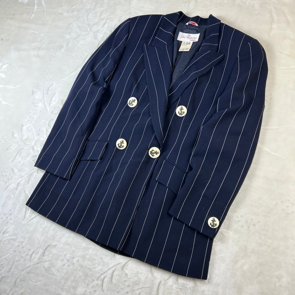 Blazer da donna Les Copains Themes Vintage Gessato 100% Lana (46-M)