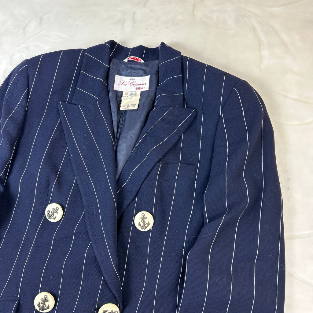 Blazer da donna Les Copains Themes Vintage Gessato 100% Lana (46-M)