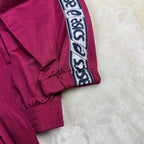 Tuta sportiva Asics Vintage Tracksuit Bordeaux Logo Tape Laterale 2 Pezzi (XL)