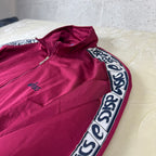 Tuta sportiva Asics Vintage Tracksuit Bordeaux Logo Tape Laterale 2 Pezzi (XL)