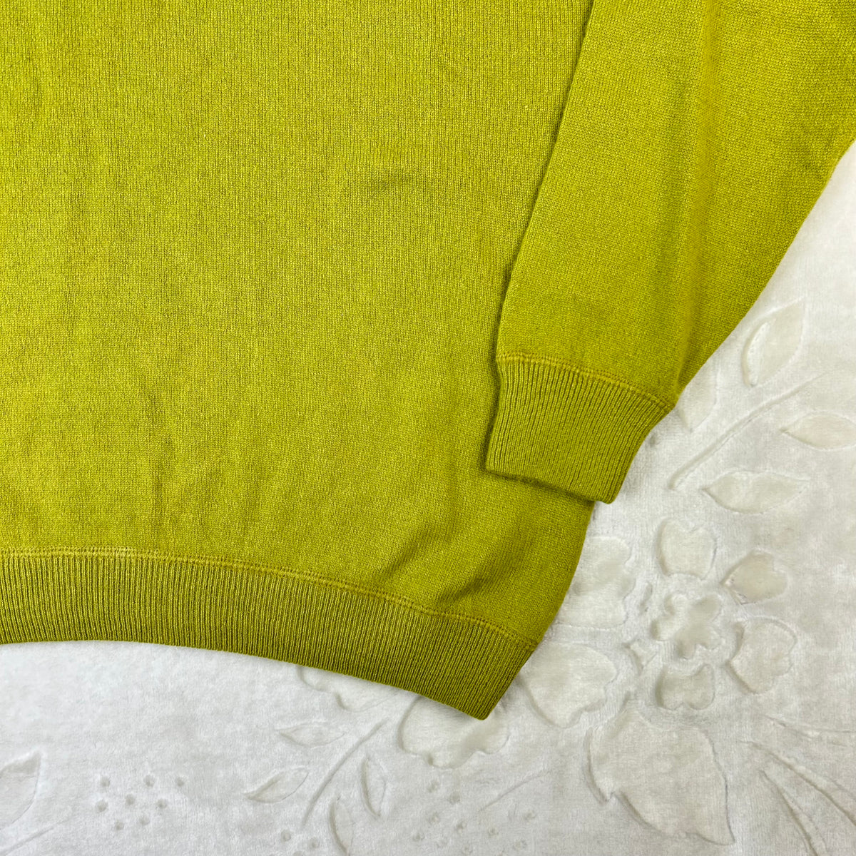 Maglione Florentine Flowers 100% Cashmere Verde Lime 48 (L)
