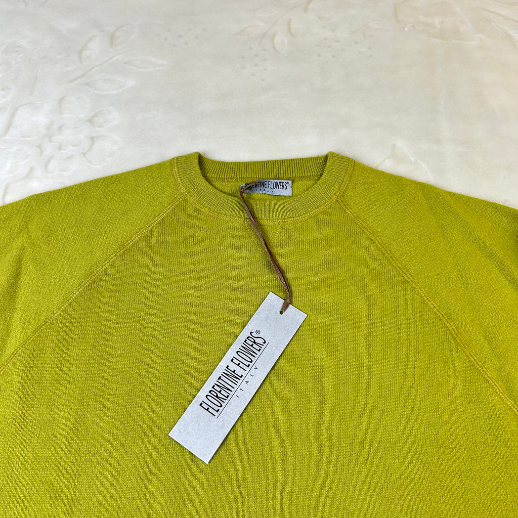 Maglione Florentine Flowers 100% Cashmere Verde Lime 48 (L)