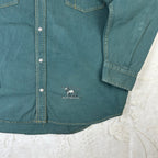 Camicia Energie Vintage Western Verde Petrolio Taglia (XL)