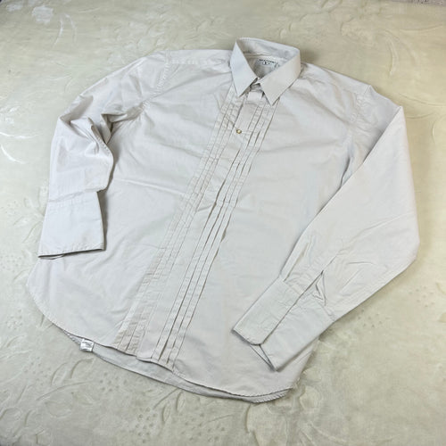 Camicia Valentino Chemises Vintage Bianca Plissettata Made in Italy (L)